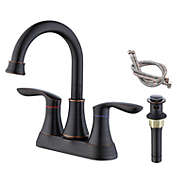 New Space 2-Handle 4-Inch Oil Rubbed Bronze Bathroom Faucet, Bathroom Vanity Sink Faucets