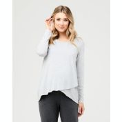 Ripe Maternity Raw Edge Ripe Maternity Nursing Top Silver Marle