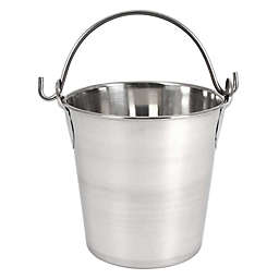 Lindy's 2-qt Heavy Stainless Steel Bucket Pail with Handle - Silver