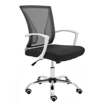 Armless Mesh Office Chair Ergonomic Swivel Black Small Computer Desk Chair No Ar 