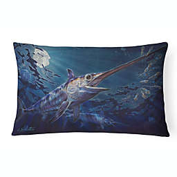 Caroline's Treasures Prince Of Darkness Swordfish Canvas Fabric Decorative Pillow 12 x 16