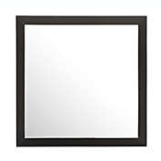 Passion Furniture 41 in. x 41 in. Classic Square Wood Framed Dresser Mirror - Black