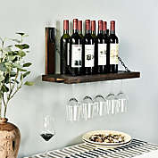 Welland Wall Mounted Wine Racks with Glass Holder