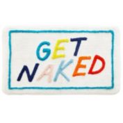 mDesign Soft Cotton Bathroom Rainbow Worded Rugs