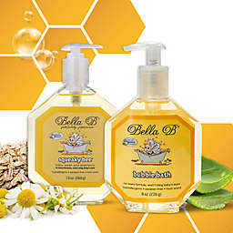Bella B Naturals Bundle  Squeaky Bee Baby Wash & Shampoo 13 oz and Bubble Bath 8 oz