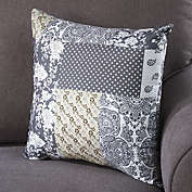 The Lakeside Collection 16" Accent Pillow with Rustic Pattern in Gray