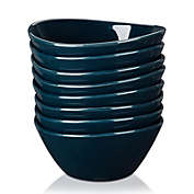 Stock Preferred Porcelain Serving Salad Bowls Set (8-Pcs) Prussian Blue