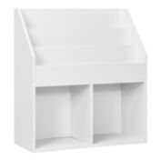 Slickblue Kids Wooden Bookshelf Bookcase Children Toy Storage Cabinet Organizer White