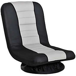 HOMCOM 360 Degree Swivel Game Chair Folding Floor Sofa 5-Position Adjustable Lazy Chair, Grey