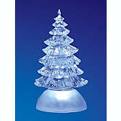 Icy Giftware Set of 4 Clear Decorative LED Lighted Traditional Christmas Tree Figurines 7"
