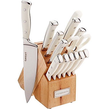 Cuisinart Triple Rivet White 15-Piece Cutlery Set with Block. View a larger version of this product image.