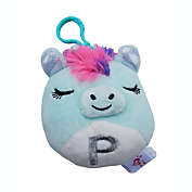 Scented Squishmallows Justice Exclusive Crystal the Unicorn Letter &quot;P&quot; Clip On Plush Toy