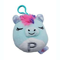 Scented Squishmallows Justice Exclusive Crystal the Unicorn Letter "P" Clip On Plush Toy