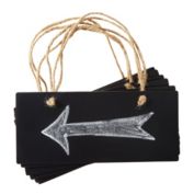 Juvale Small Hanging Chalkboard Signs for Weddings, Restaurants, Home Decor (6 Pack, 7x3 In)