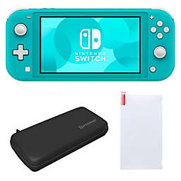Nintendo Switch Lite in Turquoise with Screen Protector and Case