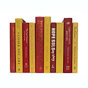 Booth & Williams Red and Gold Team Colors Decorative Books, One Foot Bundle of Real, Shelf-Ready Books