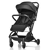 Slickblue Foldable Lightweight Baby Travel Stroller for Airplane-Black