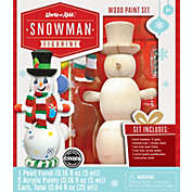 Works of Ahhh Holiday Craft Set - Snowman Figurine Wood Paint Kit - Comes With Everything You Need