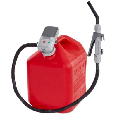 Deway Automatic Battery Powered Fuel Transfer Pump W/Nozzle, Portable Fuel Pump W/Adapter & Long Hose