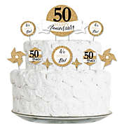 Big Dot of Happiness We Still Do - 50th Wedding Anniversary - Anniversary Party Cake Decorating Kit - Happy Anniversary Cake Topper Set - 11 Pieces