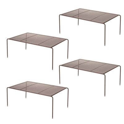 mDesign Metal Closet Organizer Storage Shelf