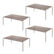 mDesign Metal Closet Organizer Storage Shelf