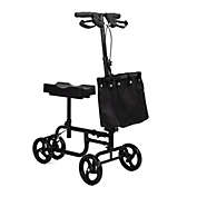 Stock Preferred Steerable Leg Walker with Bag and Dual Braking System in Black