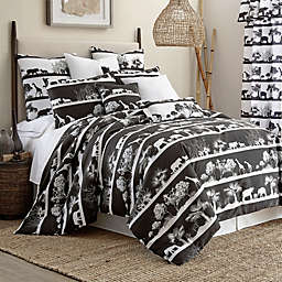 6ix Tailors Fine Linens Safari Black Comforter Set
