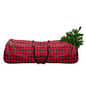 Dyno Red and Black Plaid Rolling Tree Christmas Tree Storage Bag For Artificial Trees Up To 7.5ft