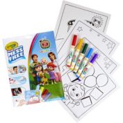 Crayola Blippi cocomelon Color Wonder Coloring Book & Markers, Mess Free Coloring, 18 Pages 5 Markers