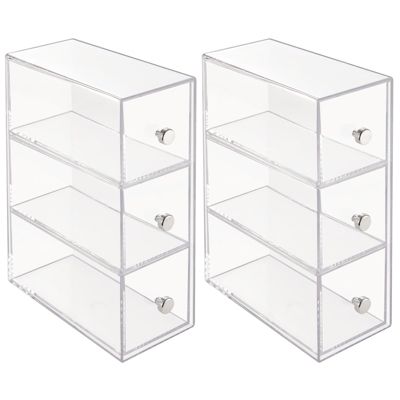 mDesign Home Office, Desk Organizer Storage Station , 2 Pack
