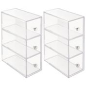 mDesign Home Office, Desk Organizer Storage Station , 2 Pack