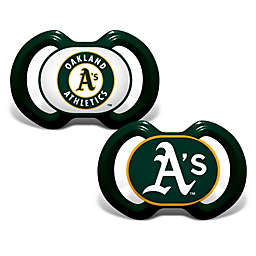 BabyFanatic Pacifier 2-Pack - MLB Oakland Athletics - Officially Licensed League Gear