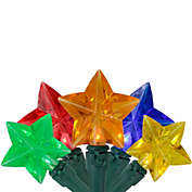 Northlight 20-Count Multi-Colored LED Star Christmas Light Set, 4.5ft Green Wire