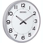 Seiko 20" Ultra-Modern Silver-Tone Framed Wall Clock