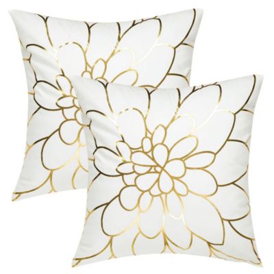 2 x 'Red Flower' Cotton Pillow Cases PW00011957 