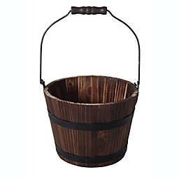 Cheungs Home Decorative Indoor Gift Vintage Storage Trunk Wooden Bucket With Handle
