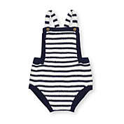 Hope & Henry Baby Overall Sweater Romper (Navy and White Stripe, 12-18 Months)