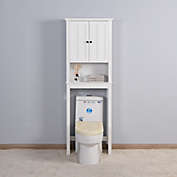 New Space Bathroom Wooden Storage Cabinet Over-The-Toilet Space Saver with a Adjustable Shelf 23.62x7.72x67.32 inch