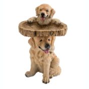 Plow & Hearth Playful Puppies Birdbath