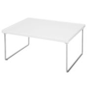 mDesign 2- Tier Plastic/Metal Kitchen Storage Shelf Organizer