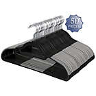 Alternate image 0 for Elama Home 50 Piece Plastic Non Slip Hanger in Black and Gray
