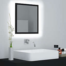 vidaXL LED Bathroom Mirror Black 15.7