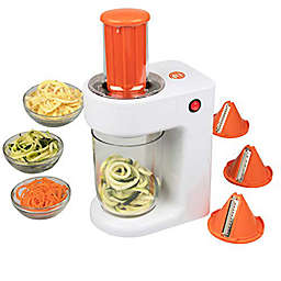 MasterChef Electric Spiralizer- 3-in-1 Vegetable Noodle Pasta Maker w 3 Different Zoodle Slicing Styles and XL Hopper- FREE Recipe Guide