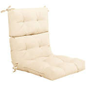 Slickblue 22 x 44 Inch Tufted Outdoor Patio Chair Seating Pad-Beige
