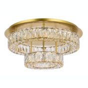 Elegant Lighting Home Decorative Monroe 22 inch LED double flush mount - Gold