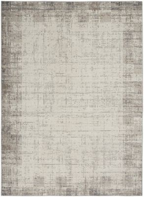 Nourison Elation Abstract Modern Indoor Rug Ivory Grey 5&#39;3" x 7&#39;3"
