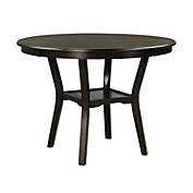 Costway-CA 42 Inch 2-tier Round Dining Table with Storage Shelf