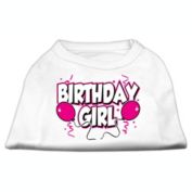 Mirage Pet Products Birthday Girl Screen Print Shirt White XXL - 18" L