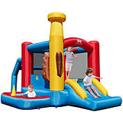 Slickblue Baseball Themed Inflatable Bounce House with Ball Pit and Ocean Balls